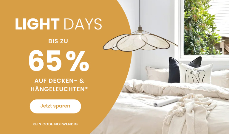 Light Days - Bis zu 65 % Rabatt auf Decken- und Hängeleuchten*